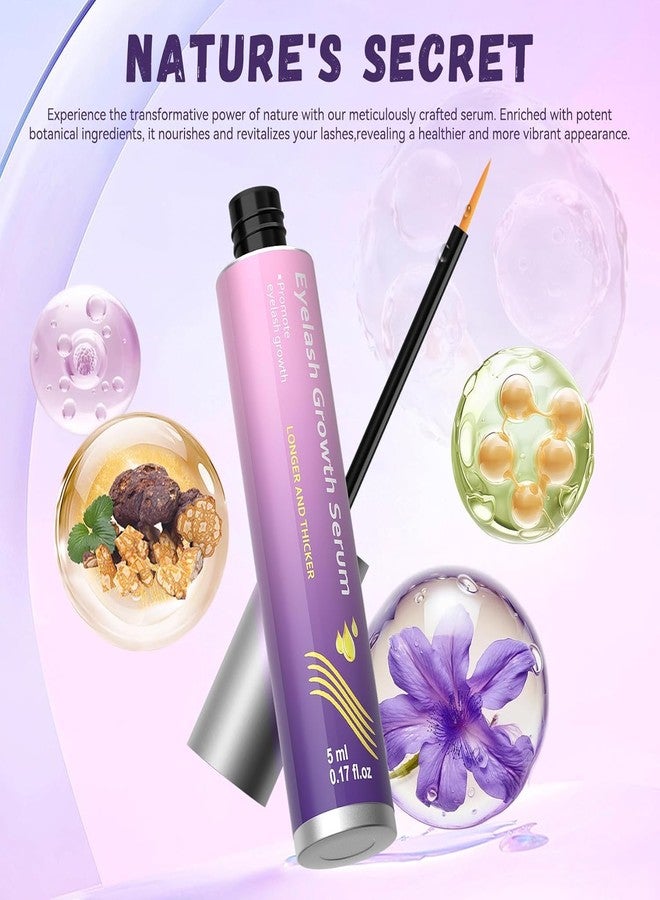 Vxzit Premium Eyelash Growth Serum, Thicker, and Fuller Lashes, Non-Irritating Formula- Purple - Image 5